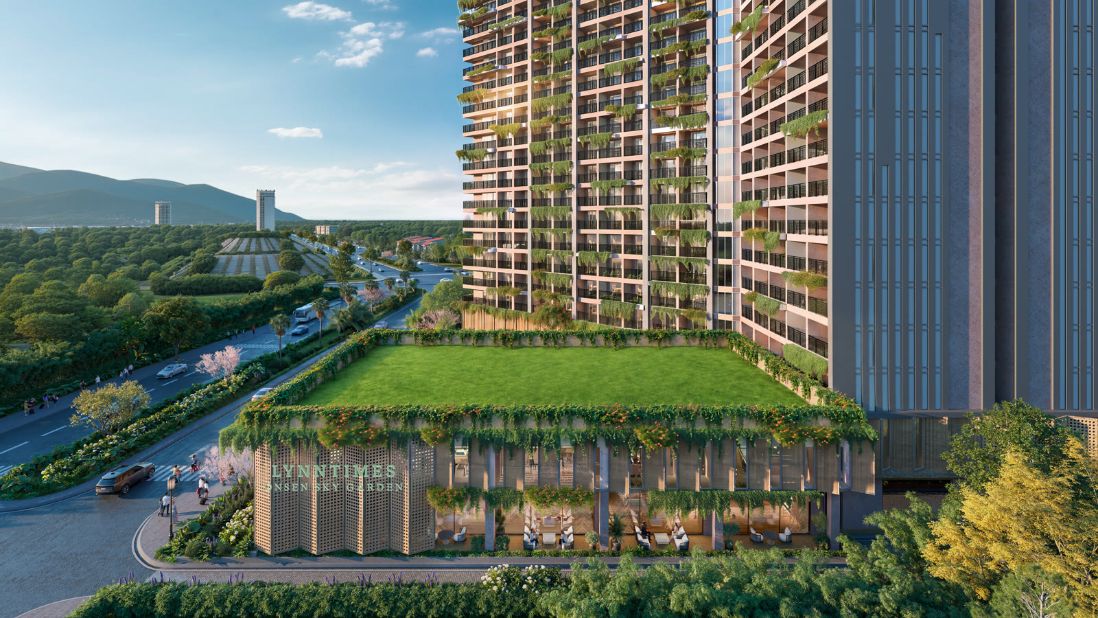 Vườn trên khối đế